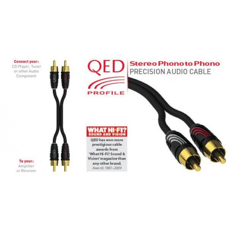 QED PROFILE Špičkový stereo kabel [2x RCA M - 2x RCA M]
