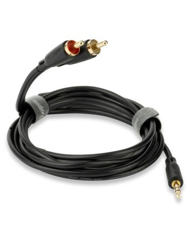 Stereo kabel 3,5 mm Jack-Phono 0,75m | QED Connect