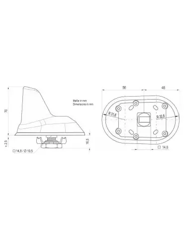 BLAUPUNKT DAB-A-GPS-a "Shark" Anténa 2