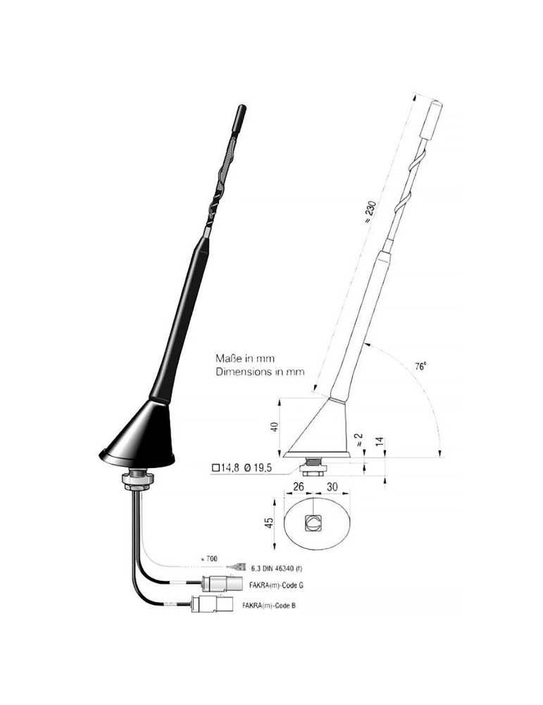 BLAUPUNKT DAB-A-a Anténa