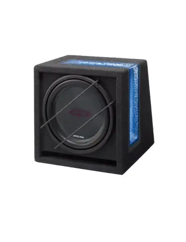 ALPINE SBG-1244BR Subwoofer instalovaný v boxu s bassreflexovou ozvučnicí