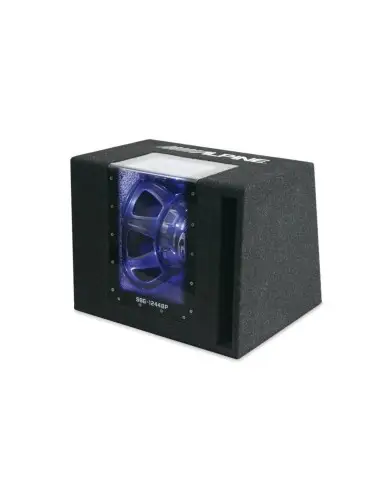 ALPINE SBG-1244BP Subwoofer instalovaný v boxu